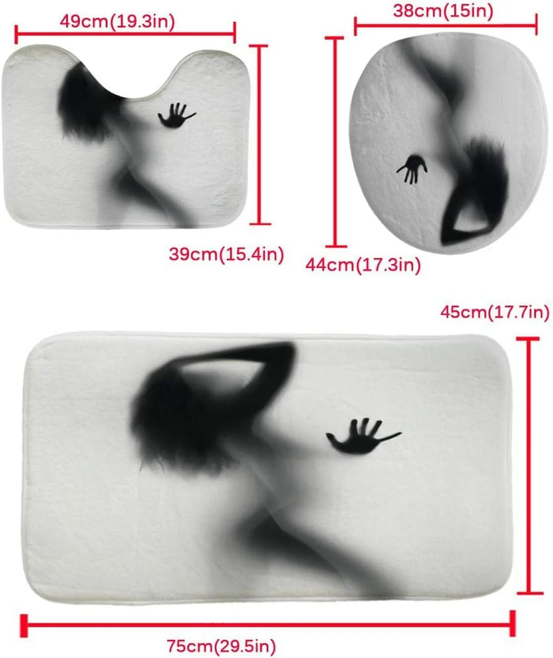 پرده حمام 180x180 سانتیمتری به همراه ست پادری ضد لغزش، فرش حمام، و روکش درب توالت، ضد آب، دکور حمام پرده حمام 180x180 سانتیمتری به همراه ست پادری ضد لغزش، فرش حمام، و روکش درب توالت، ضد آب، دکور حمام