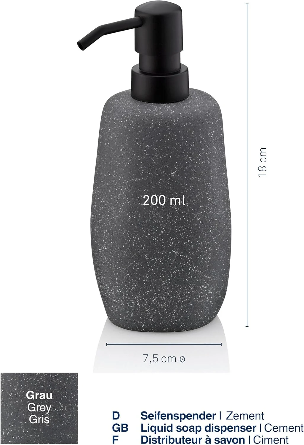 ست سرویس بهداشتی 3 تکه کلا مدل Roda 390239، رنگ خاکستری سیمانی، شامل 2 عدد لیوان و 1 عدد جای مایع صابون 200 میلی لیتر ست سرویس بهداشتی 3 تکه کلا مدل Roda 390239، رنگ خاکستری سیمانی، شامل 2 عدد لیوان و 1 عدد جای مایع صابون 200 میلی لیتر