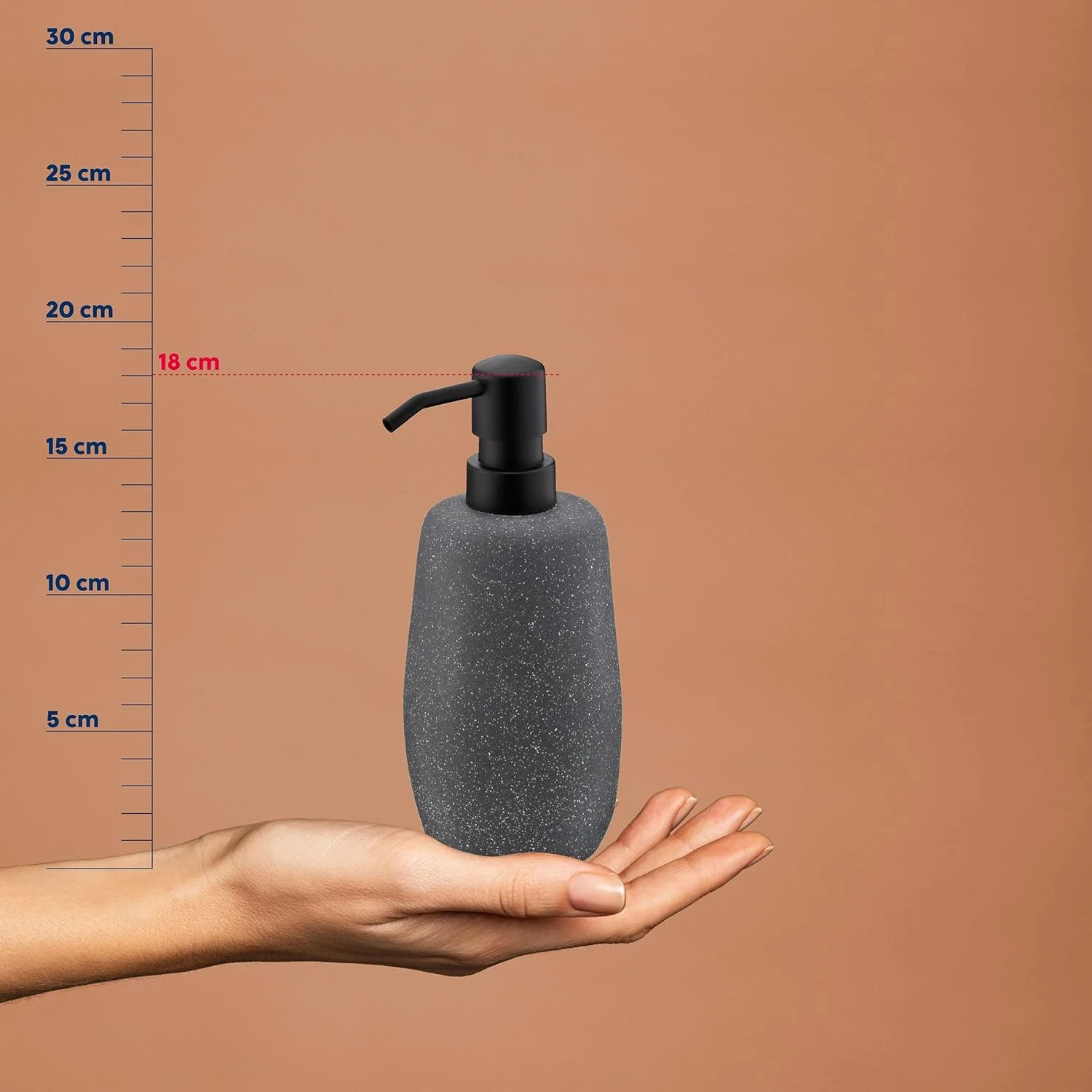 ست سرویس بهداشتی 3 تکه کلا مدل Roda 390239، رنگ خاکستری سیمانی شامل 2 عدد لیوان و 1 عدد جای مایع صابون 200 میلی لیتر