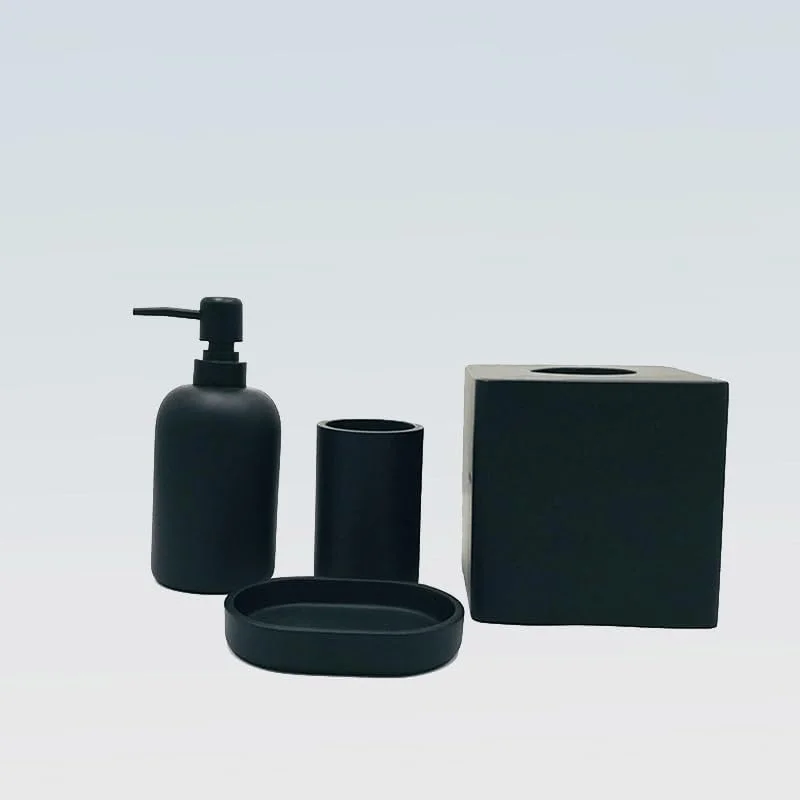 ست لوازم بهداشتی حمام مات 4 تکه شامل بطری مایع دستشویی و لیوان دهانشویه ست لوازم بهداشتی حمام مات 4 تکه شامل بطری مایع دستشویی و لیوان دهانشویه