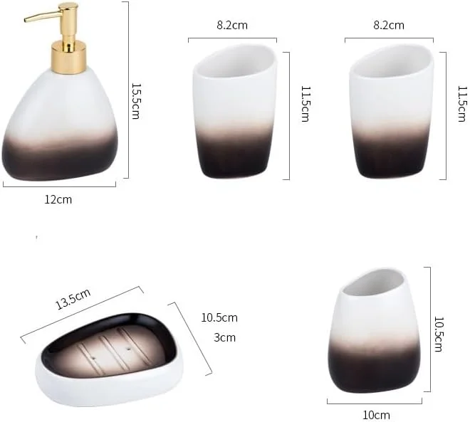 ست لوازم بهداشتی 6 تکه، لوازم حمام، ست فنجان مسواک، فنجان ست لوازم بهداشتی 6 تکه، لوازم حمام، ست فنجان مسواک، فنجان