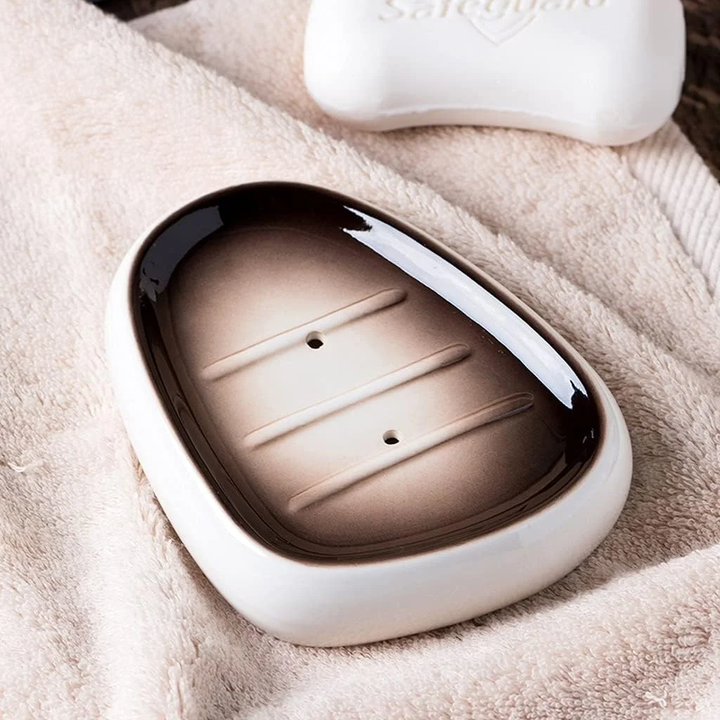 ست لوازم جانبی حمام 6 تکه سرامیکی با رنگ گرادیان شامل جای مایع صابون، جا مسواکی به همراه سینی ملامینه (رنگ: قهوه ای، سایز: ست 6 تکه) ست لوازم جانبی حمام 6 تکه سرامیکی با رنگ گرادیان شامل جای مایع صابون، جا مسواکی به همراه سینی ملامینه (رنگ: قهوه ای، سایز: ست 6 تکه)