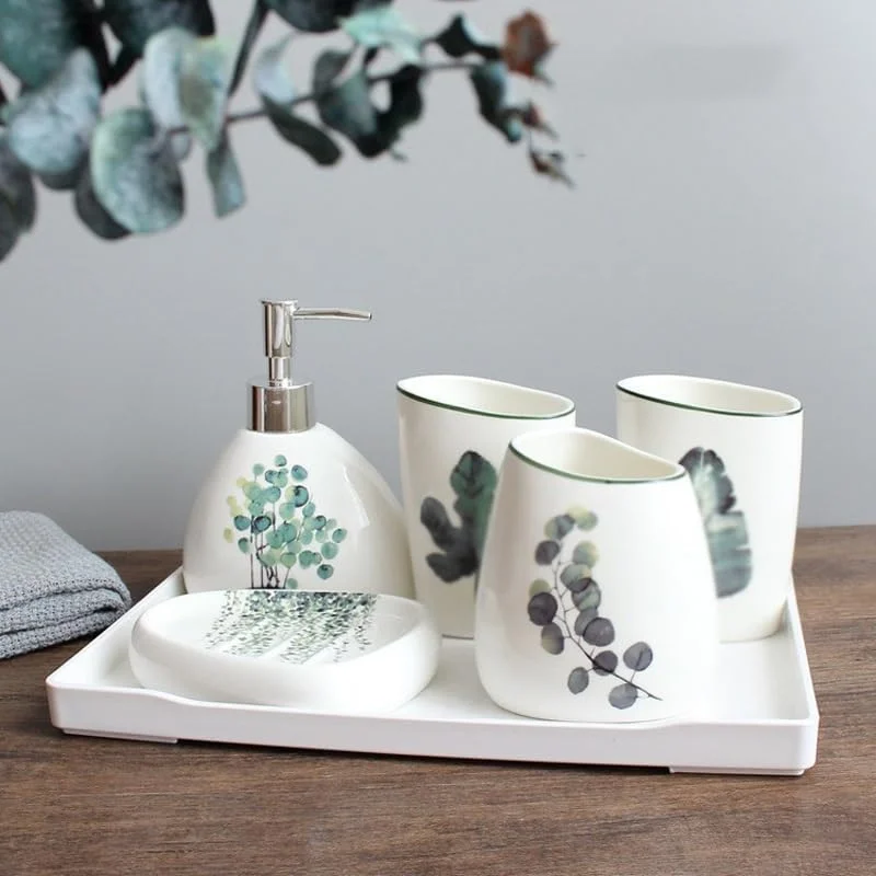 ست لوازم بهداشتی سرامیکی 6 تکه مناسب سرویس بهداشتی، سینی مونتاژ، خاکستری روشن ست لوازم بهداشتی سرامیکی 6 تکه مناسب سرویس بهداشتی، سینی مونتاژ، خاکستری روشن