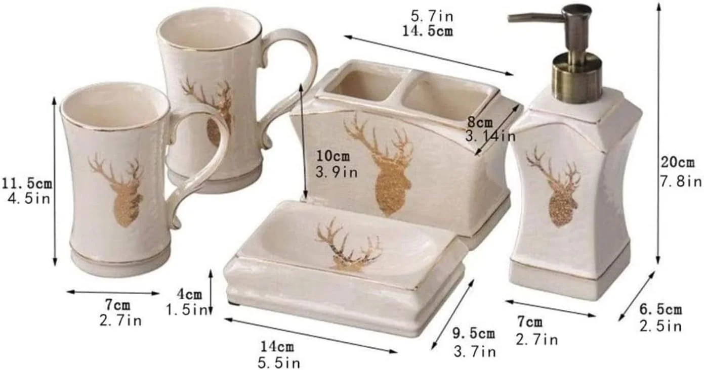 ست لوازم جانبی حمام، ست لوازم حمام سرامیکی نوردیک، جعبه هدیه پنج تکه، جا مسواکی، لیوان دهانشویه، ست شستشو، لوازم جانبی حمام ست لوازم جانبی حمام، ست لوازم حمام سرامیکی نوردیک، جعبه هدیه پنج تکه، جا مسواکی، لیوان دهانشویه، ست شستشو، لوازم جانبی حمام