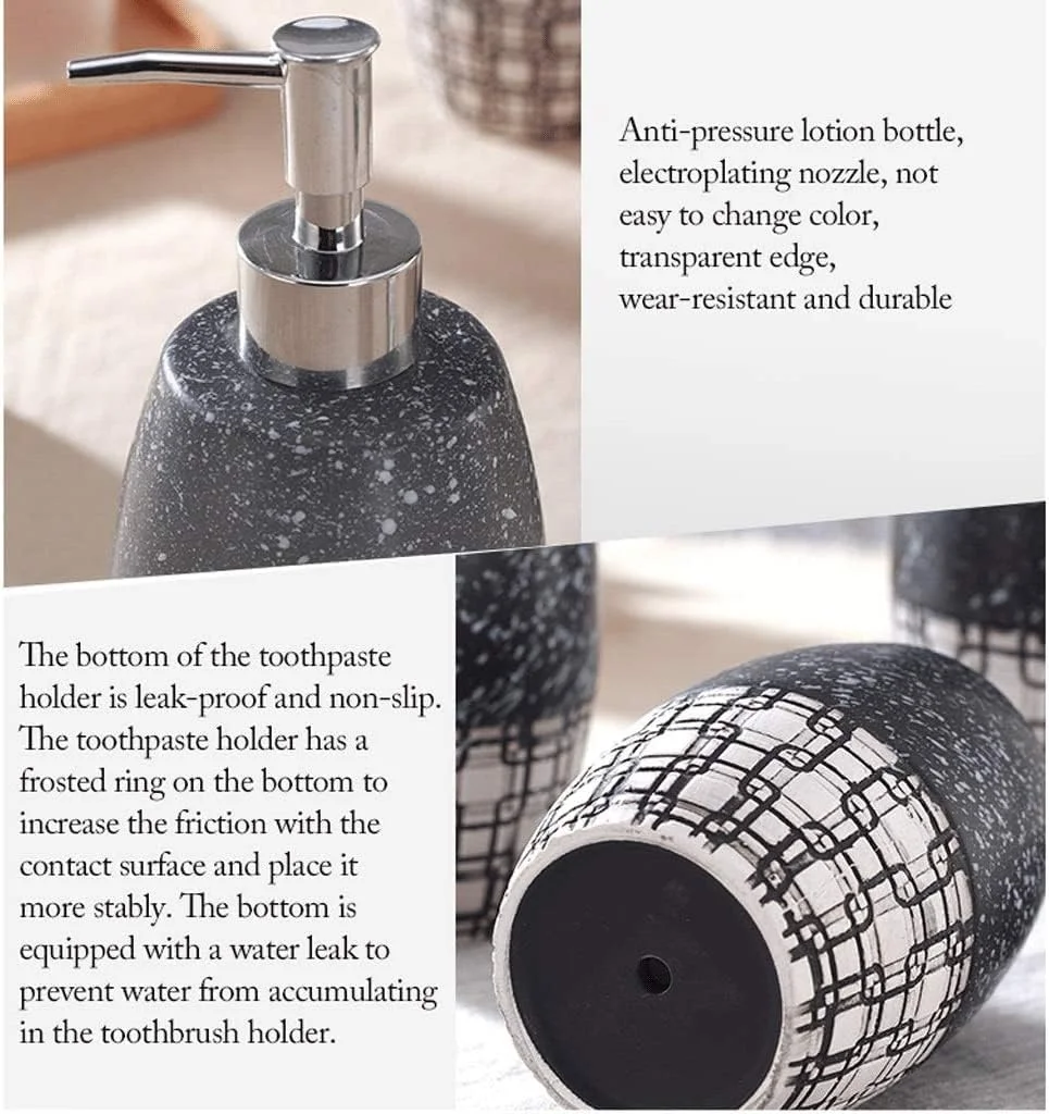 ست لوازم جانبی حمام، ست 5 تکه لوازم جانبی روی میز حمام شامل جا مایع دستشویی یا لوسیون، ست لوازم جانبی حمام با طرح برجسته مات دانه برف ست لوازم جانبی حمام، ست 5 تکه لوازم جانبی روی میز حمام شامل جا مایع دستشویی یا لوسیون، ست لوازم جانبی حمام با طرح برجسته مات دانه برف