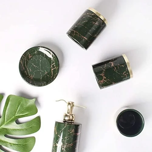 ست لوازم جانبی حمام، ست لوازم حمام، ست لوازم جانبی حمام طرح سنگ مرمر، 5 تکه سرامیکی شامل جای صابون، جا مسواکی، لیوان، جا لوسیون ست لوازم جانبی حمام، ست لوازم حمام، ست لوازم جانبی حمام طرح سنگ مرمر، 5 تکه سرامیکی شامل جای صابون، جا مسواکی، لیوان، جا لوسیون