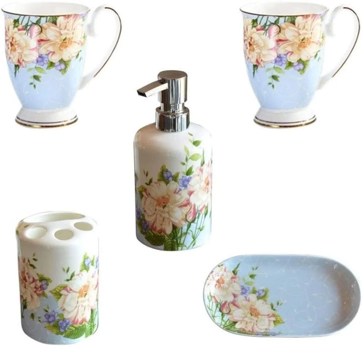 ست لوازم جانبی حمام، ست لوازم جانبی حمام، ست لوازم جانبی حمام با طراحی مدرن، 5 تکه سرامیکی شامل جا صابونی، جا مایع دستشویی، جا مسواکی و لوازم جانبی حمام ست لوازم جانبی حمام، ست لوازم جانبی حمام، ست لوازم جانبی حمام با طراحی مدرن، 5 تکه سرامیکی شامل جا صابونی، جا مایع دستشویی، جا مسواکی و لوازم جانبی حمام