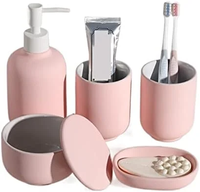 ست لوازم جانبی حمام، ست 5 تکه سرامیکی، ست لوازم حمام به سبک ساده نوردیک، کیت حمام برای هدیه خانه نویی، ست لوازم جانبی حمام ست لوازم جانبی حمام، ست 5 تکه سرامیکی، ست لوازم حمام به سبک ساده نوردیک، کیت حمام برای هدیه خانه نویی، ست لوازم جانبی حمام