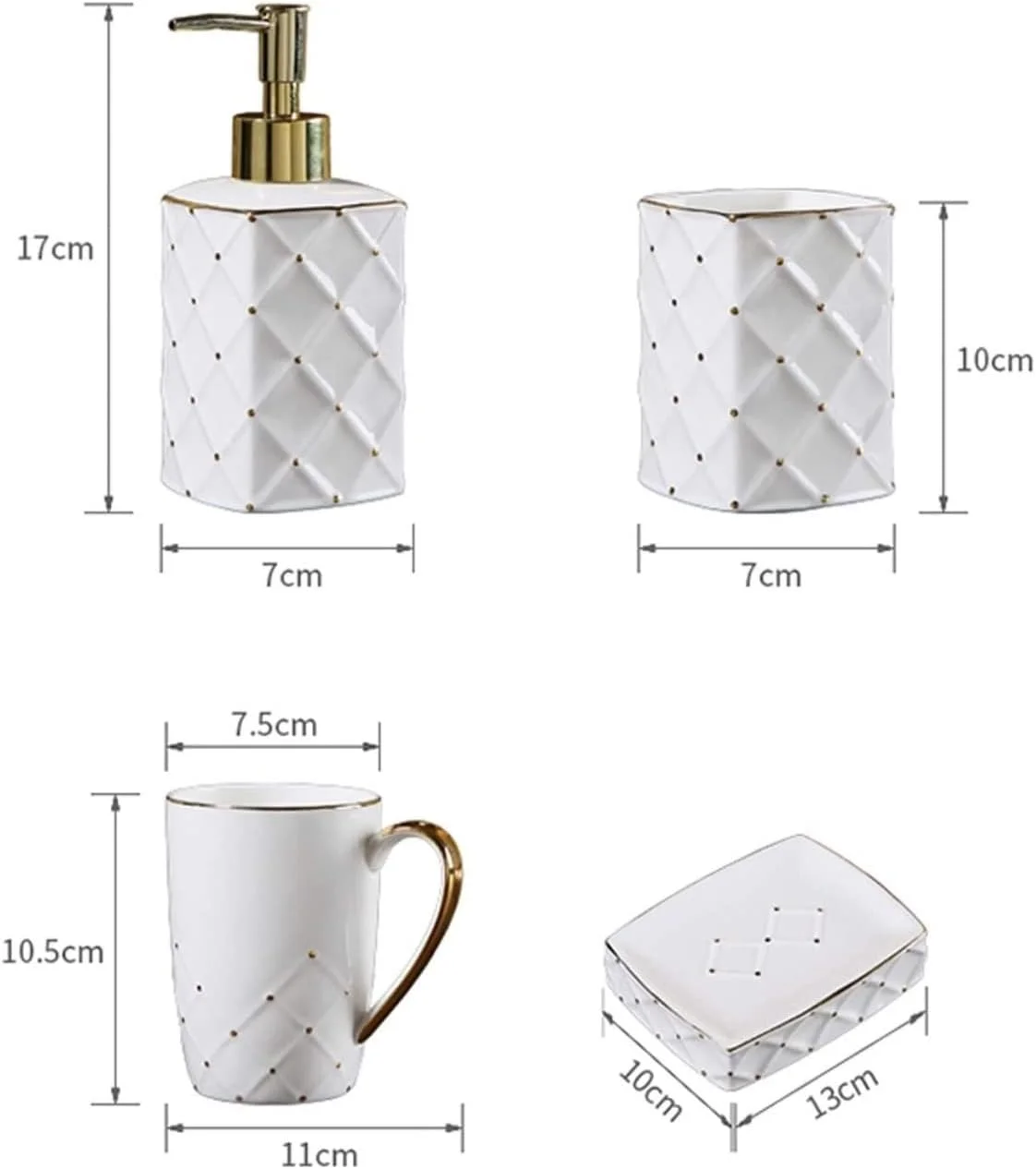 ست لوازم جانبی حمام، ست لوازم حمام سرامیکی به سبک باروک، ست 5 تکه لوازم حمام به سبک اروپایی، لوازم خلاقانه حمام، ست لوازم جانبی حمام، ست لوازم حمام