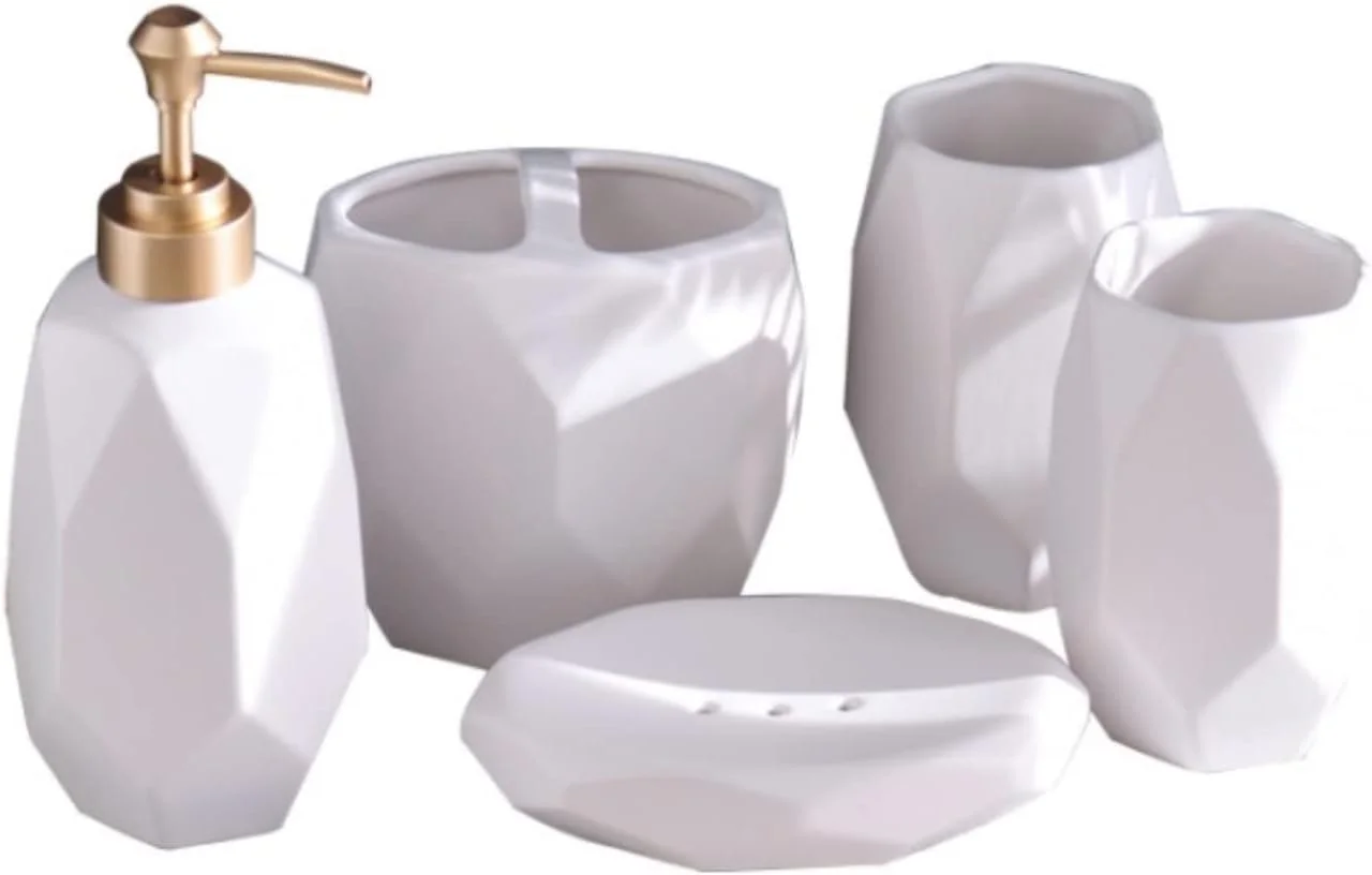 ست لوازم جانبی حمام، مجموعه لوازم جانبی حمام، مجموعه لوازم جانبی حمام 5 تکه، مجموعه حمام سرامیکی مات با طرح الماس، مجموعه دکوراسیون شستشو، لوازم جانبی حمام ست لوازم جانبی حمام، مجموعه لوازم جانبی حمام، مجموعه لوازم جانبی حمام 5 تکه، مجموعه حمام سرامیکی مات با طرح الماس، مجموعه دکوراسیون شستشو، لوازم جانبی حمام