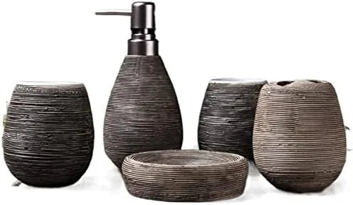 ست لوازم جانبی حمام، ست لوازم حمام سرامیکی به سبک اروپایی خلاقانه، 5 تکه، لوازم حمام