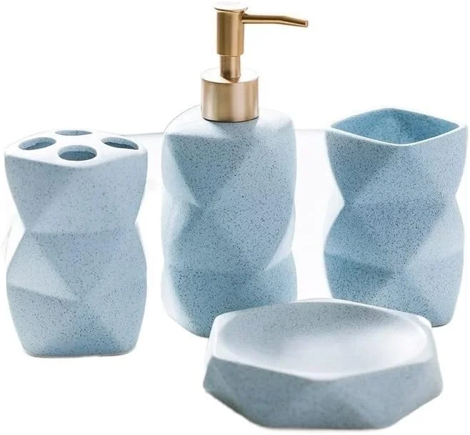 ست لوازم جانبی حمام، ست لوازم جانبی حمام، ست لوازم جانبی رومیزی حمام، پخش کننده صابون مایع لوسیون، جا صابونی، جا مسواکی، ست لوازم جانبی حمام، لوازم حمام