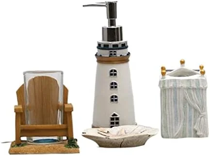ست لوازم جانبی حمام 4 یا 5 تکه رزینی، ست روشویی رزینی خلاقانه به سبک اروپایی