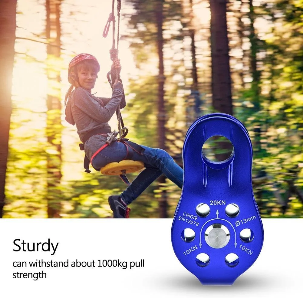 قرقره میکرو، قرقره طناب چرخان ثابت تکی سنگین وظیفه آلیاژ آلومینیوم، لوازم جانبی تجهیزات ایمنی کوهنوردی