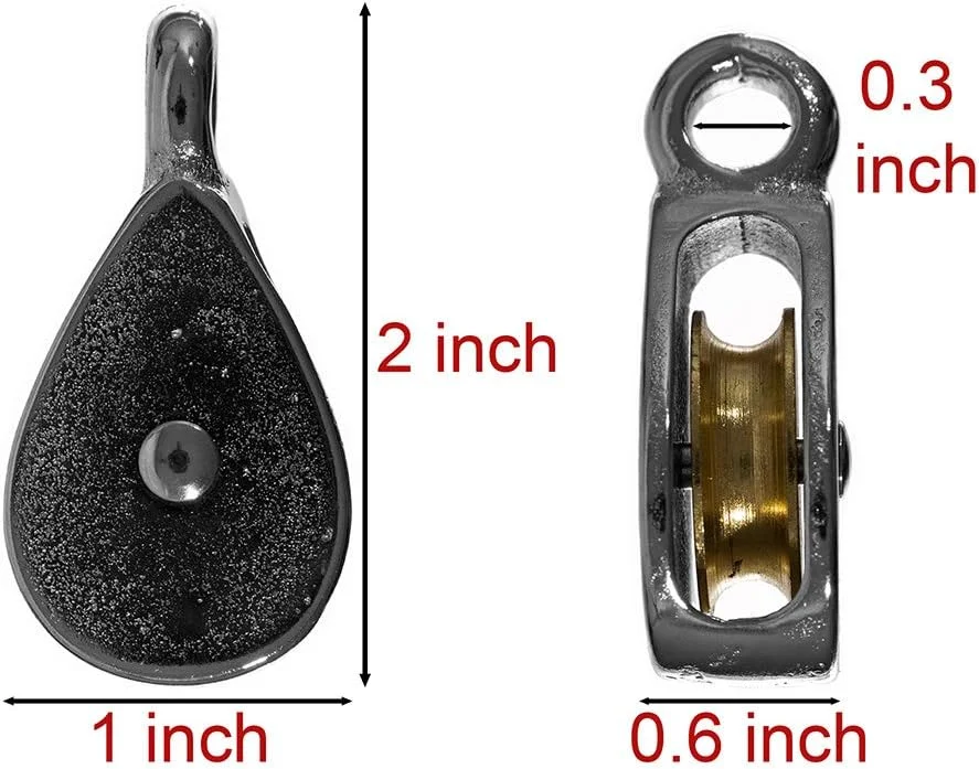 قرقره تک چرخ چشمی ثابت GOLBERG - عالی برای کاربردهای متفرقه - (بسته 5 عددی، 1 اینچ)