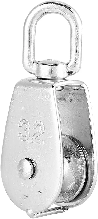 قرقره تک چرخشی با جنس استیل ضد زنگ 304، مناسب برای سیستم قرقره و بلند کردن طناب