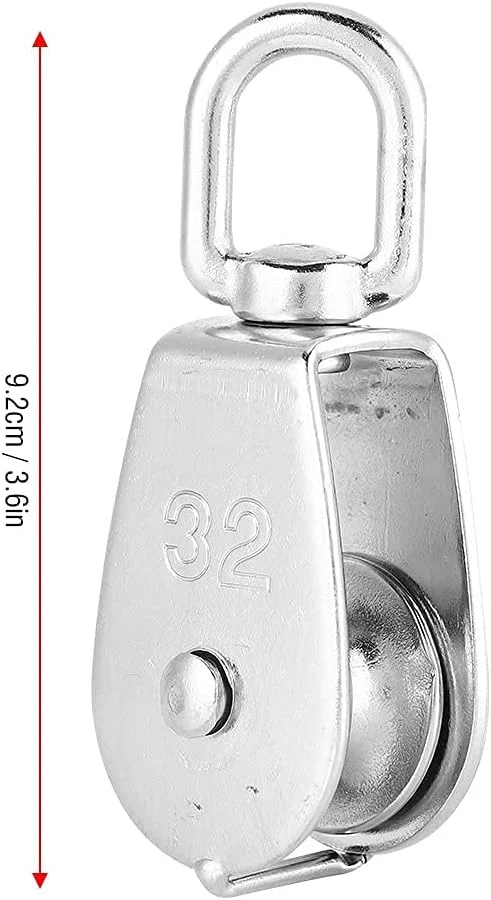 قرقره تک چرخشی با جنس استیل ضد زنگ 304، مناسب برای سیستم قرقره و بلند کردن طناب