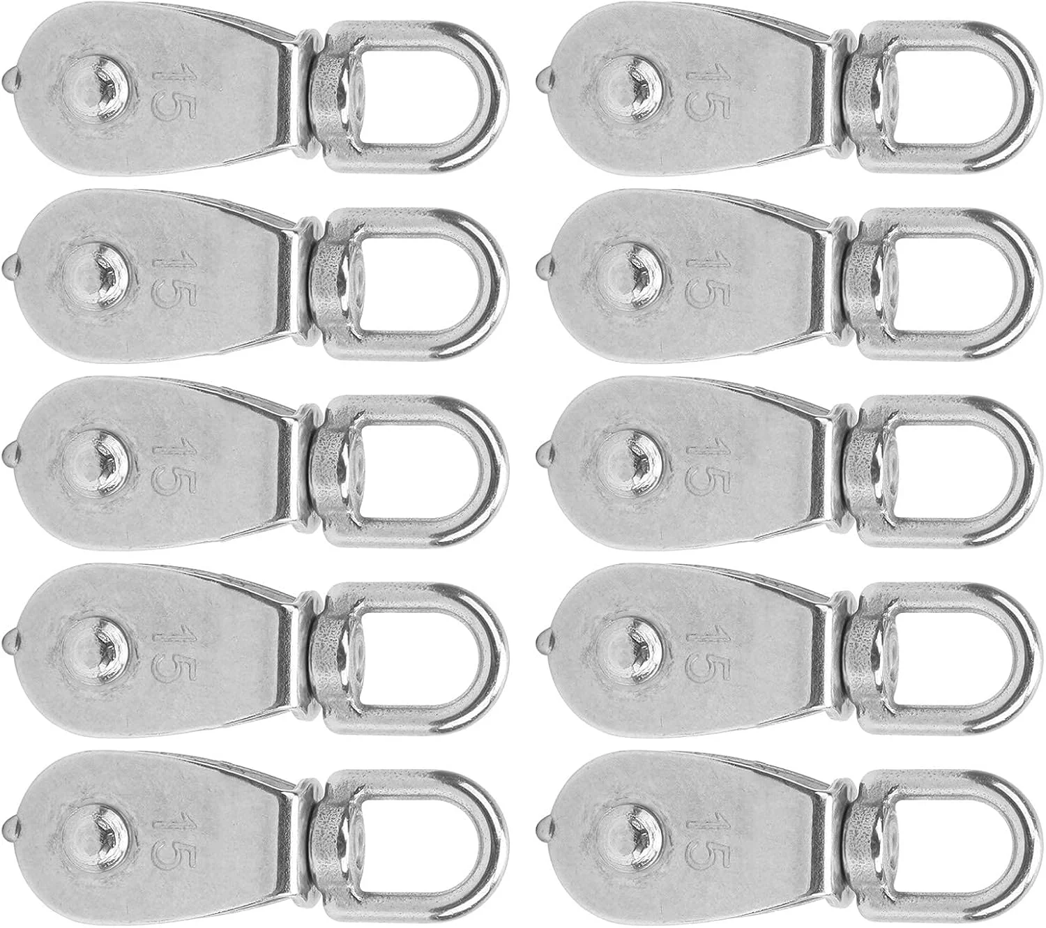 قر قره M15، 10 عدد قرقره M15 استیل ضد زنگ 304 طناب سیمی تک قرقره ضد زنگ برای بالابر جرثقیل