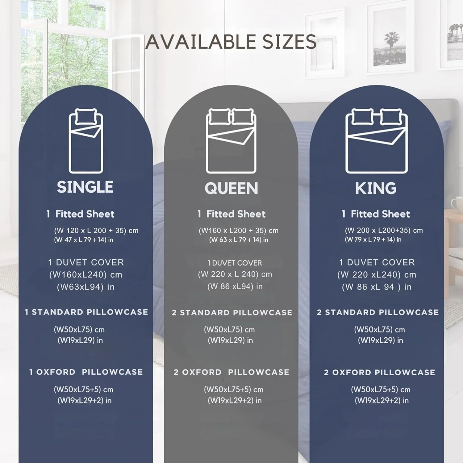 ست ملحفه راه راه چاپی پلی کتان آملی - ست روتختی 6 تکه سایز کینگ (200x200+35 سانتی متر) شامل 1 کاور لحاف، 1 ملحفه کش دار، 2 روبالشی، و 2 روبالشی آکسفورد، نرم و بادوام