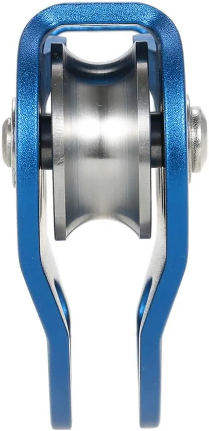 قرقره ترولی کابل 30KN/6700Lbs با 2 بلبرینگ - سیم بکسل آلومینیومی - ایده آل برای کوهنوردی، صخره نوردی، کار در ارتفاع، نجات - مناسب برای طناب 13 میلی متری