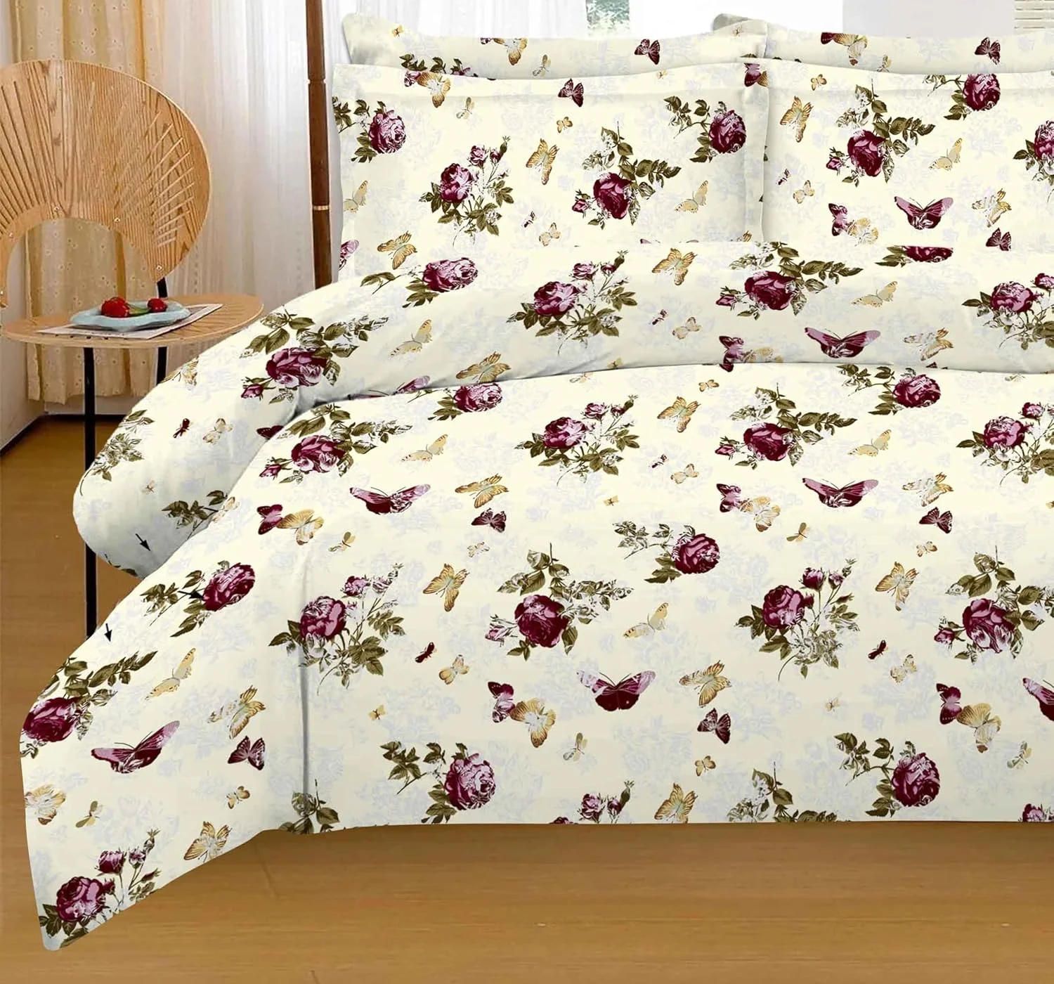 ست ملحفه پلی کتان 6 تکه AMALI سایز کوئین (160x200+35) سانتی متر شامل 1 ملحفه کش دار، 1 روکش لحاف و 2 روبالشی استاندارد و 2 روبالشی آکسفورد، پارچه نرم، تنفس پذیر و بادوام برای استفاده خانگی