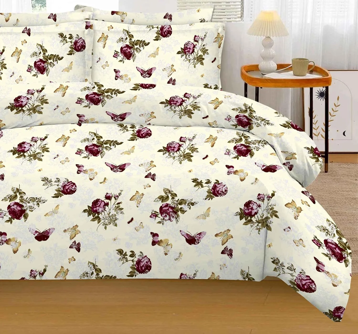 ست ملحفه پلی کتان 6 تکه AMALI سایز کوئین (160x200+35) سانتی متر شامل 1 ملحفه کش دار، 1 روکش لحاف و 2 روبالشی استاندارد و 2 روبالشی آکسفورد، پارچه نرم، تنفس پذیر و بادوام برای استفاده خانگی