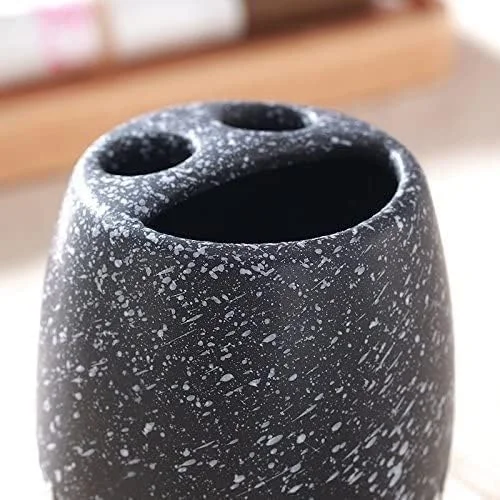 ست لوازم جانبی حمام خانگی، لوازم جانبی سرامیکی حمام با طرح برجسته دانه برف، مناسب برای هتل، پنج تکه