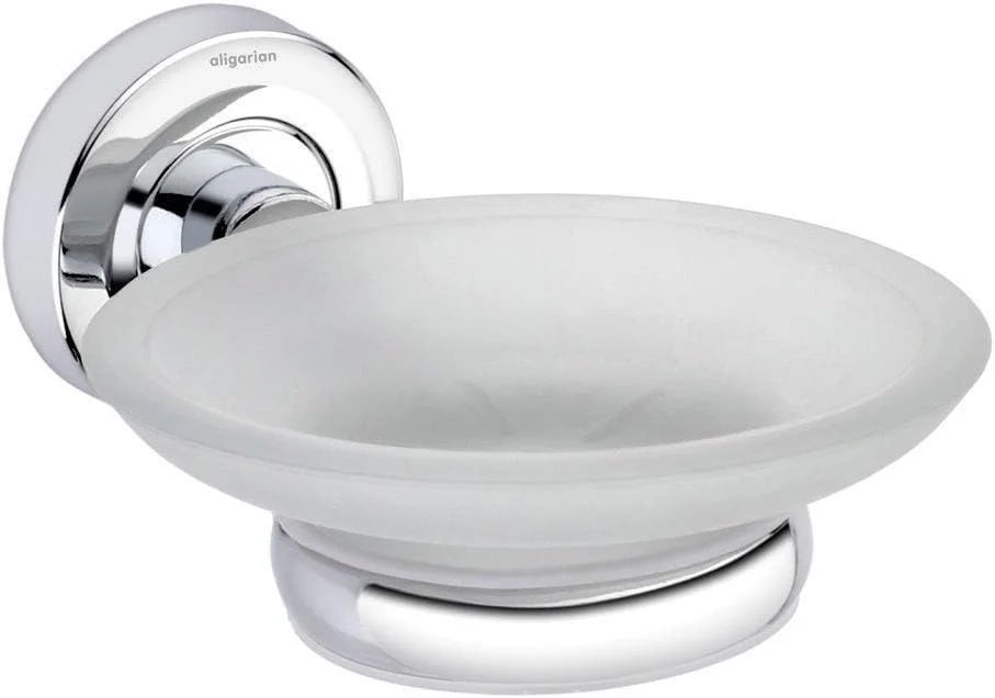 ست لوازم جانبی حمام استیل آلیگاریان شامل میله حوله، حلقه، جا مایع، جا مسواکی، جا صابونی (بسته 5 عددی)