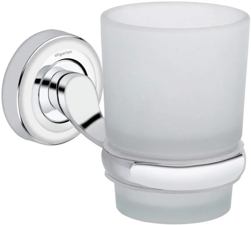 ست لوازم جانبی حمام استیل آلیگاریان شامل میله حوله، حلقه، جا مایع، جا مسواکی، جا صابونی (بسته 5 عددی)