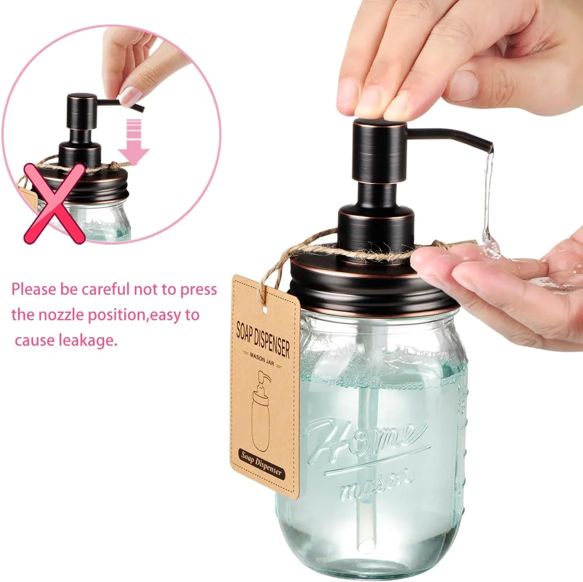 ست لوازم جانبی حمام شیشه ای Amolliar، 4 تکه - جا مایع دستشویی و 2 جا پنبه ای و جا مسواکی - دکوراسیون روستایی، دکوراسیون منزل حمام، ایده دکوراسیون عالی (برنز روغنی)