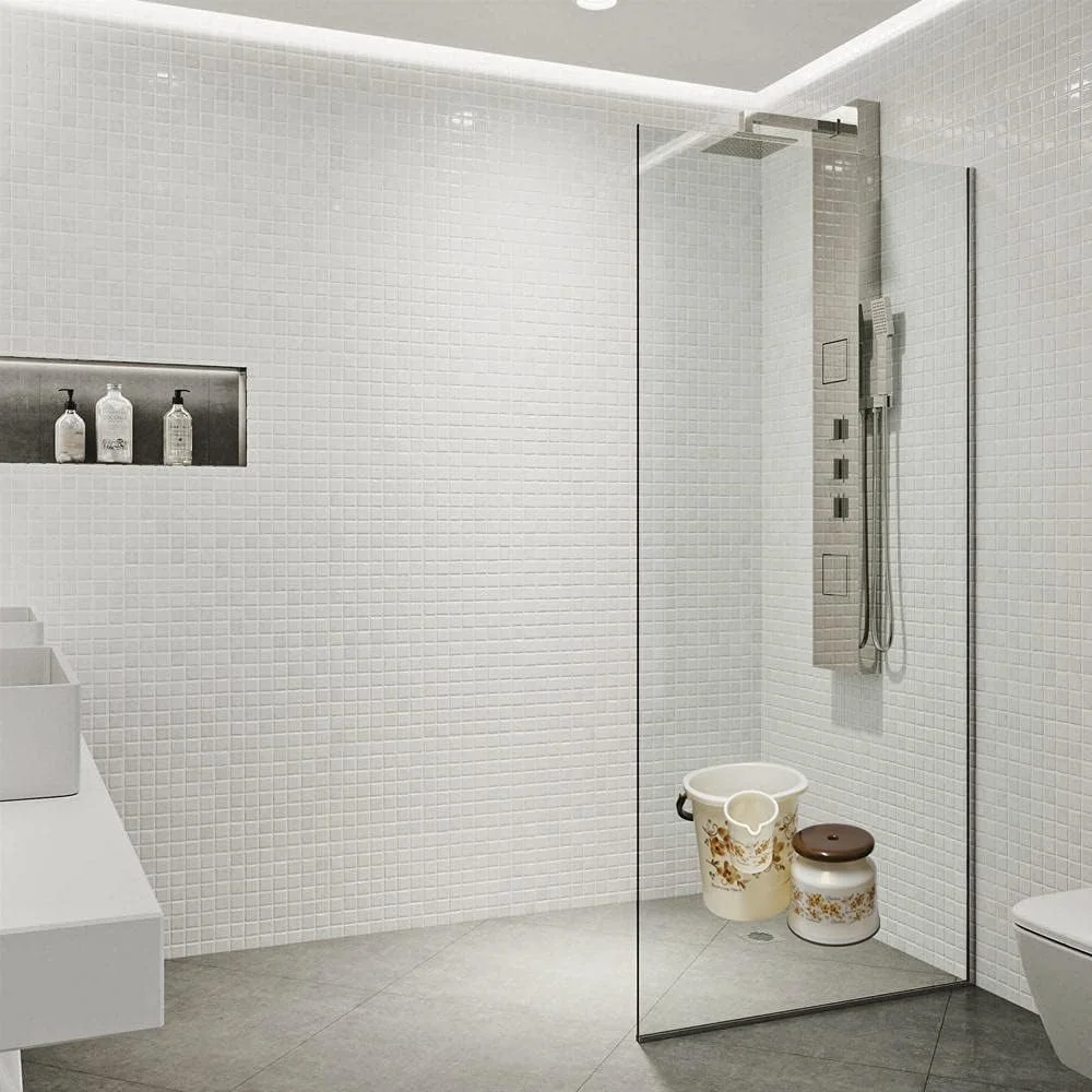 ست سرویس بهداشتی مربعی طرح گل جدید AOOMI (قهوه ای، 3 تکه)