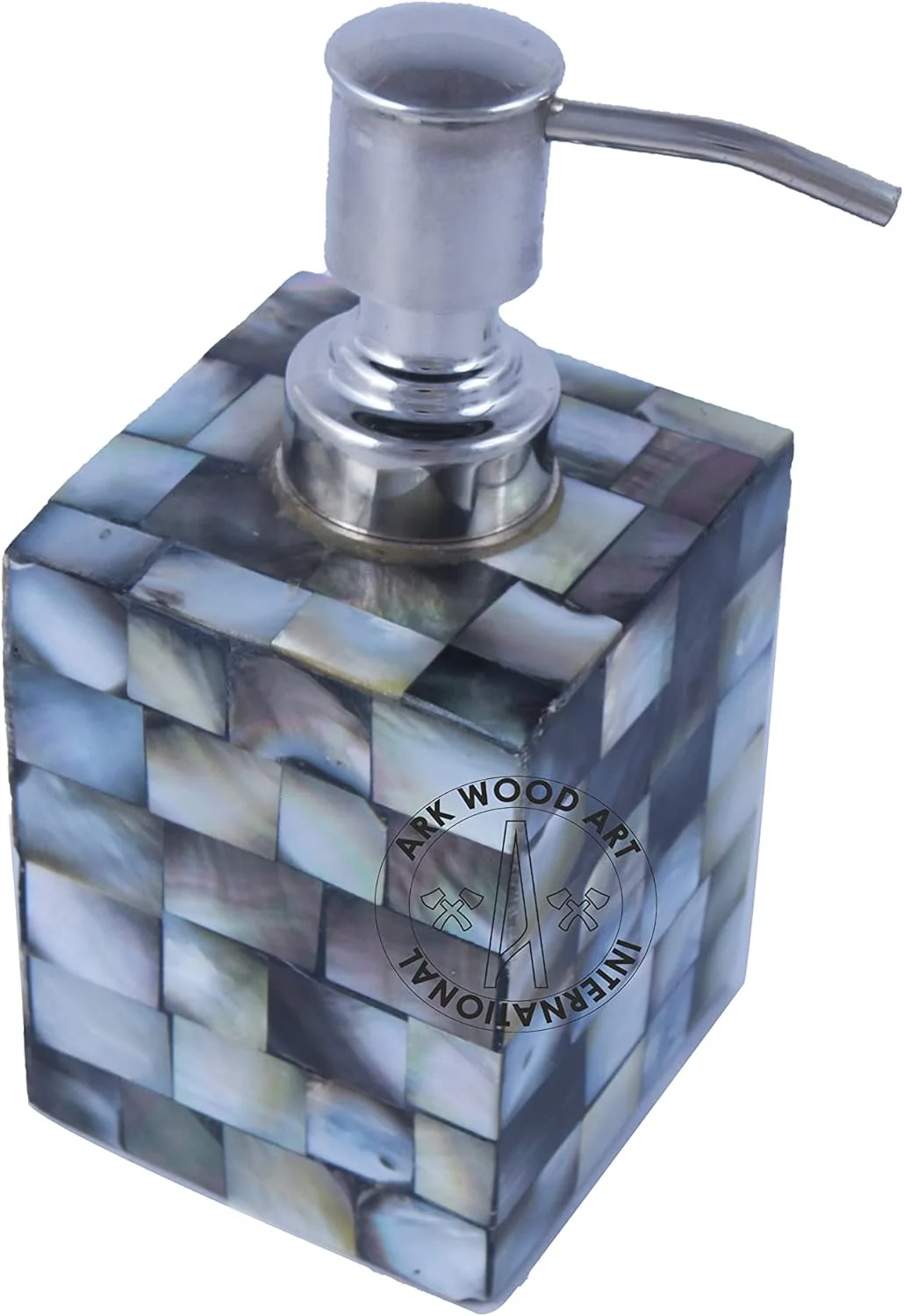 ست لوازم جانبی حمام مشکی آرک وود آرت اینترنشنال، ست 4 تکه لوازم حمام با کیفیت بالا از جنس پلی رزین - جا مایع/جا مسواکی/جا پنبه ای/سینی/لیوان