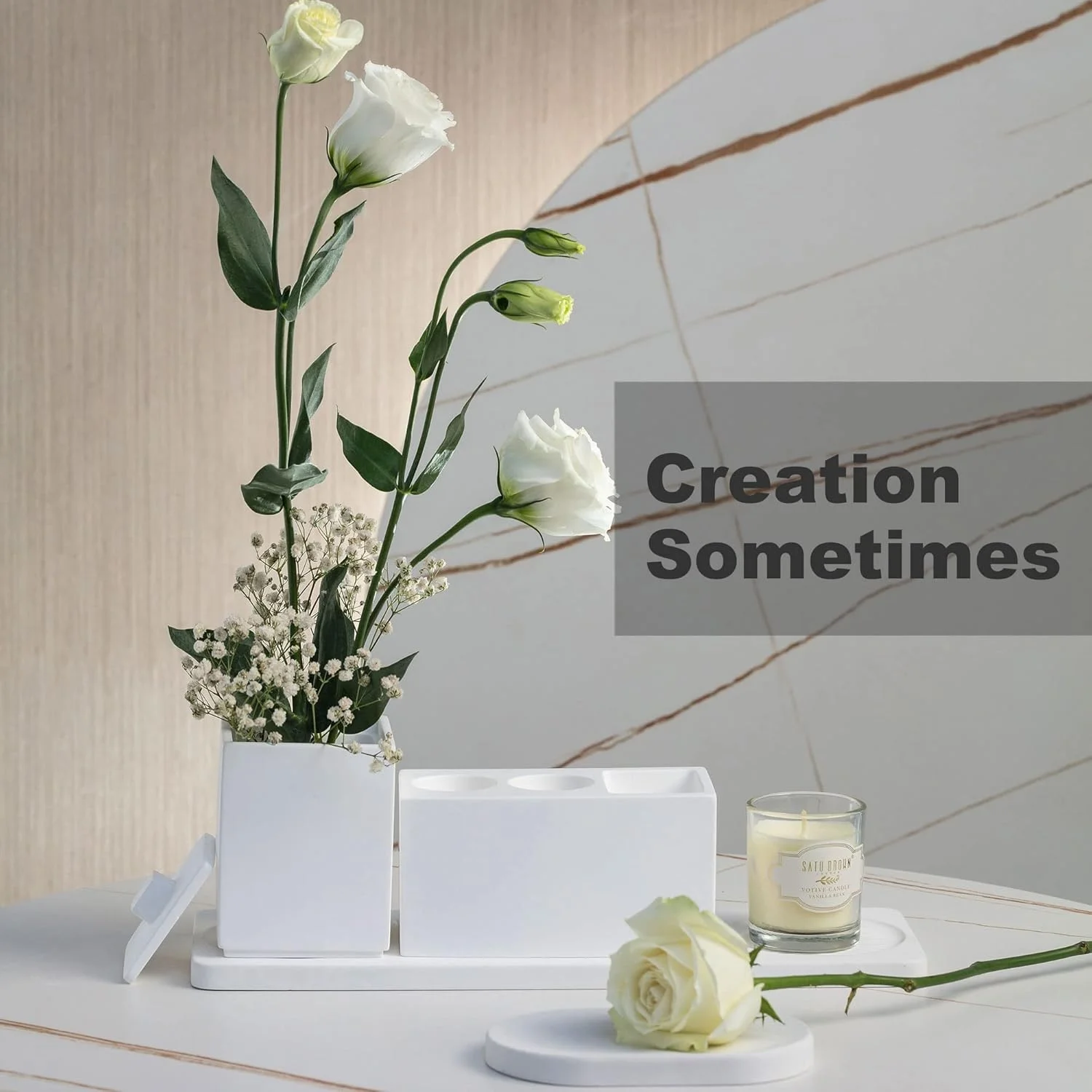 ست لوازم جانبی حمام AUSAULAC، ست لوازم جانبی حمام دیاتومیت، جا مسواکی برقی رومیزی با جا مسواکی، جا صابونی