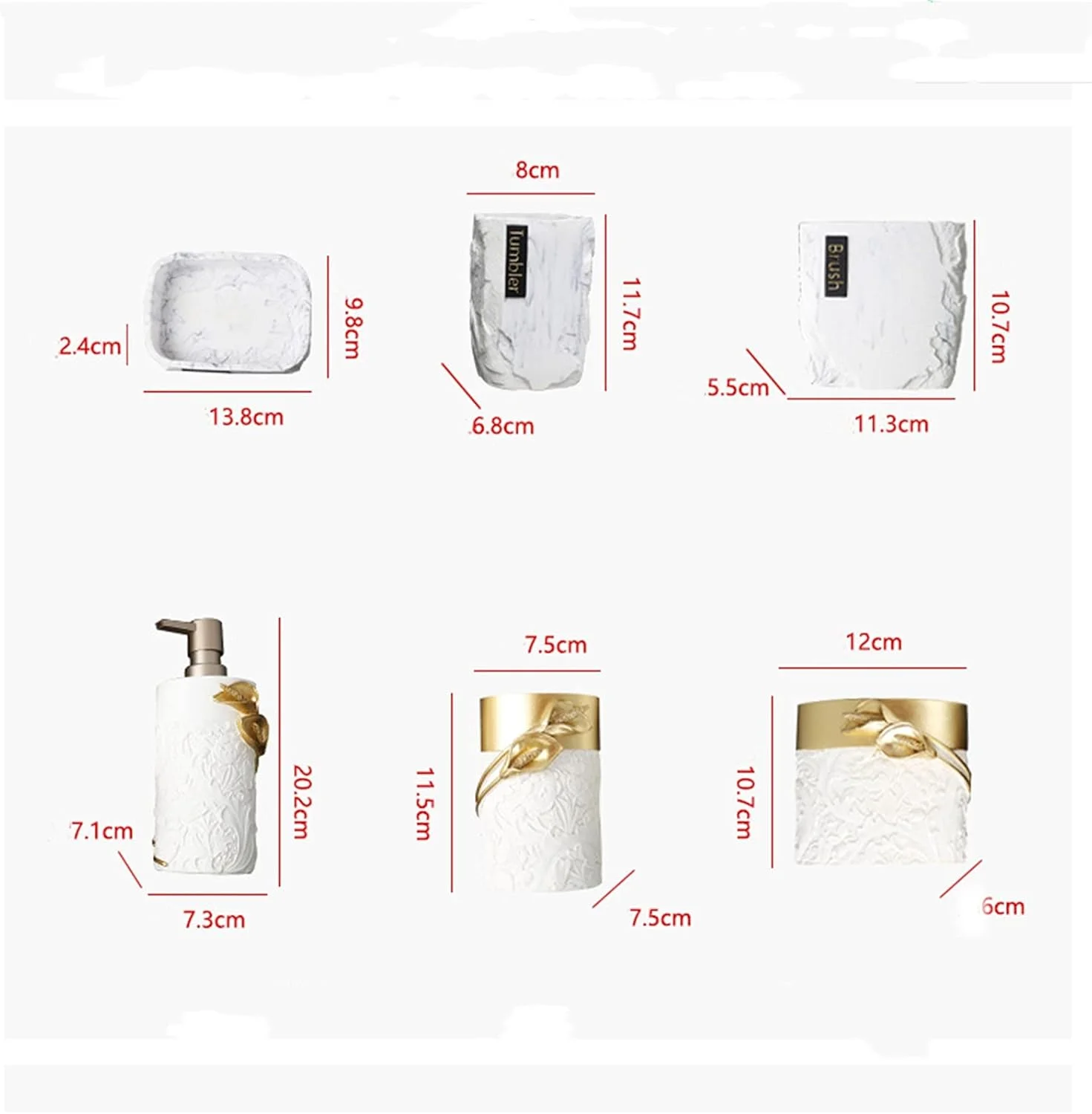 ست لوازم بهداشتی سرامیکی BaiBnn، ست چهار تکه رزینی به سبک اروپایی، ست لوازم بهداشتی ساده و خلاقانه، ست لوازم خانگی برای خانه و هتل (رنگ: سفید خاکستری، سایز: تک سایز)