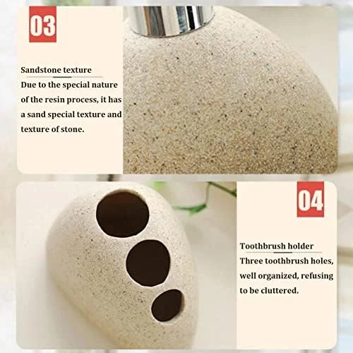 ست لوازم جانبی حمام، ست دکوری حمام، ست لوازم جانبی حمام، ست پخش کننده صابون حمام، جنس رزین مناسب برای خانه، هتل