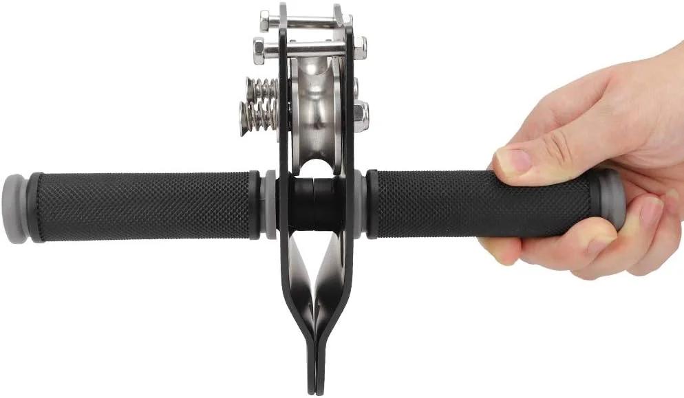 قرقره دسته دار، با پارچه رشته ای استیل ضد زنگ برای صخره نوردی در فضای باز