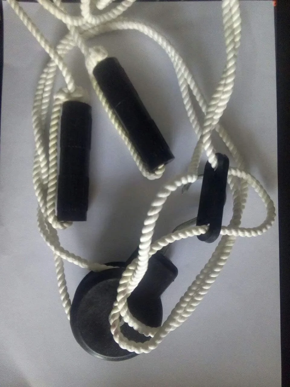 ست قرقره شانه دستی پلاستیکی Maxtree با طناب برای تمرینات ورزشی خانگی و فیزیوتراپی (مشکی، 12 X 12 X 5 سانتی متر)