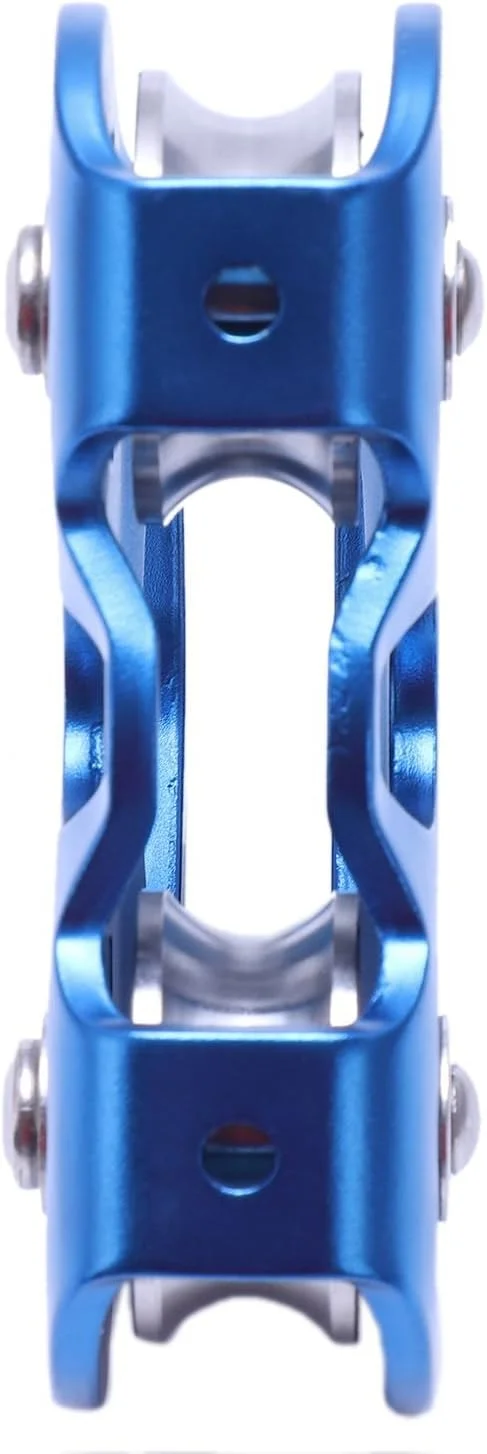 قرقره دوبل طنابی فولادی به شکل قلب، مناسب طناب ۱۳ میلی‌متری، ترولی زیپ‌لاین پرسرعت با قدرت ۲۴ کیلونیوتن