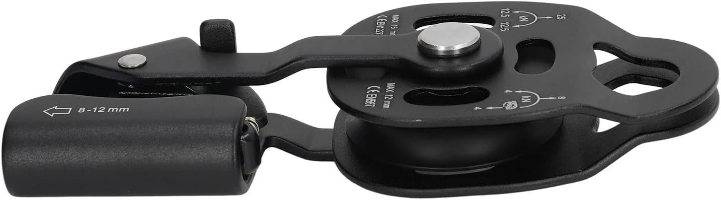 قرقره سنگین HANZALA، قرقره مقاوم در برابر پارگی آلیاژ منیزیم هوانوردی برای بلند کردن وزنه (مشکی)