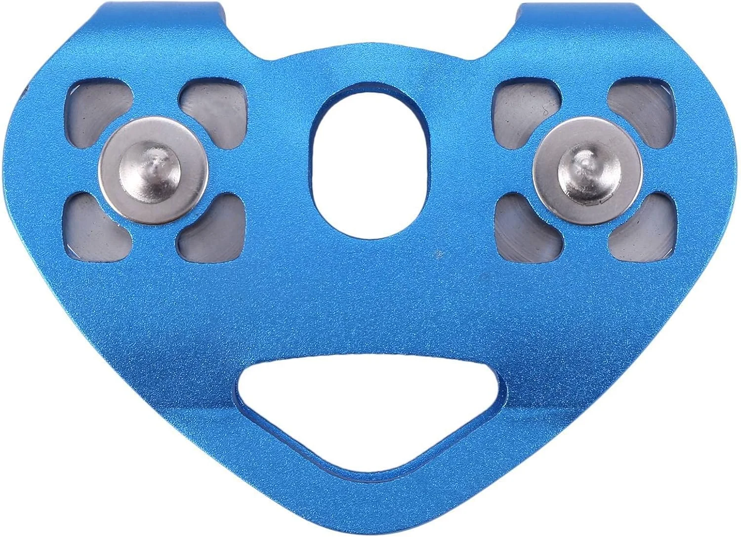 دو عدد قرقره دوگانه صعود مدل قلبی شکل، طناب فولادی 13 میلی متری، دستگاه صعود، ترولی زیپ لاین سرعت بالا 24KN