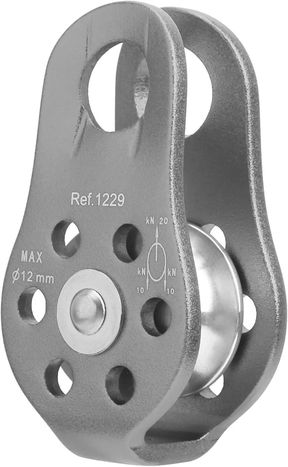 HOKVJ لوازم جانبی آویز، قرقره های طنابی کوچک قرقره ثابت تکی، آلومینیوم هوانوردی با کیفیت برای آویزان کردن صعود برای مرد و زن (رنگ: خاکستری)