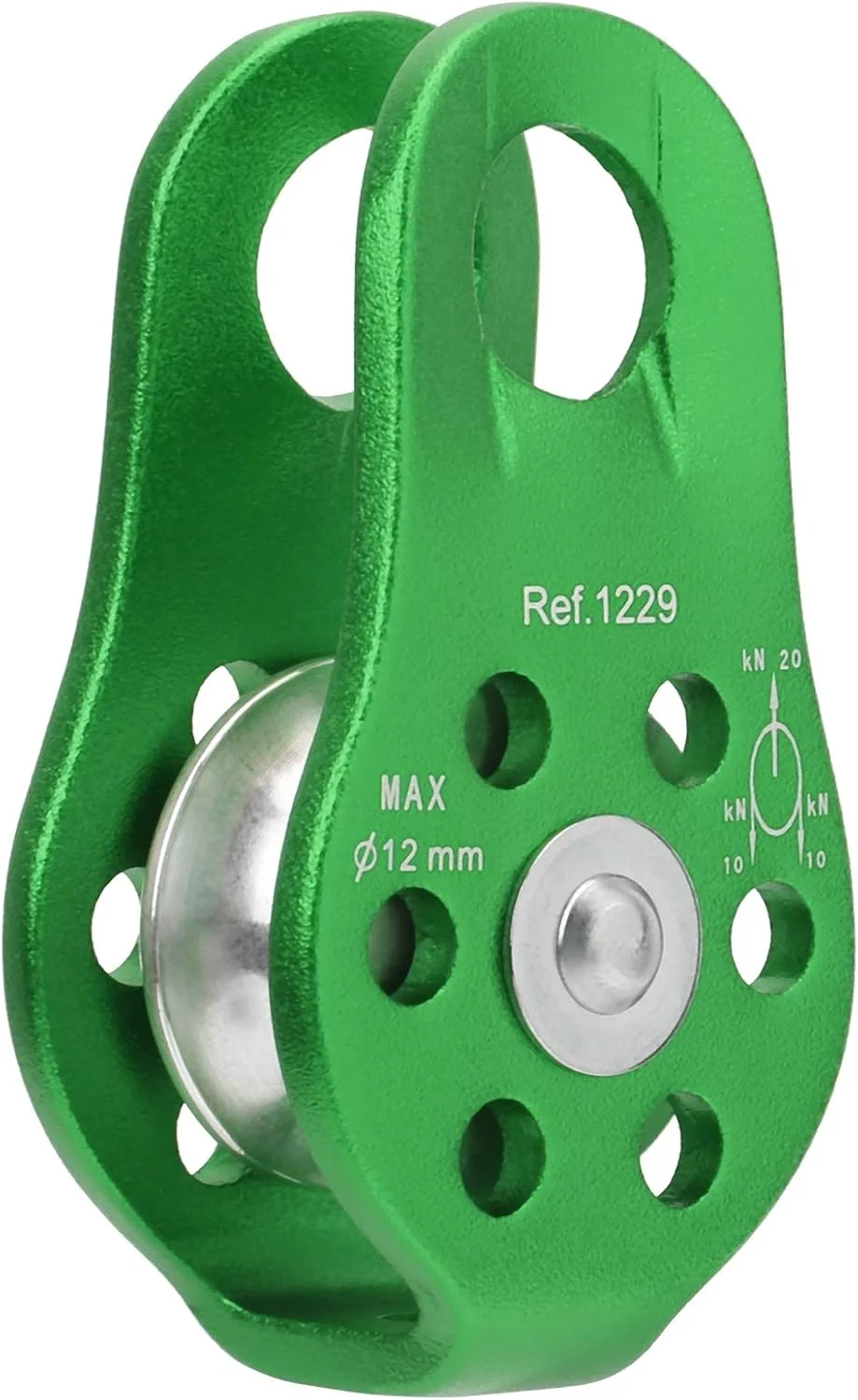 HOKVJ لوازم جانبی آویز، قرقره های طنابی کوچک قرقره ثابت تکی، آلومینیوم هوانوردی با کیفیت برای آویزان کردن صعود برای مرد و زن (رنگ: سبز)