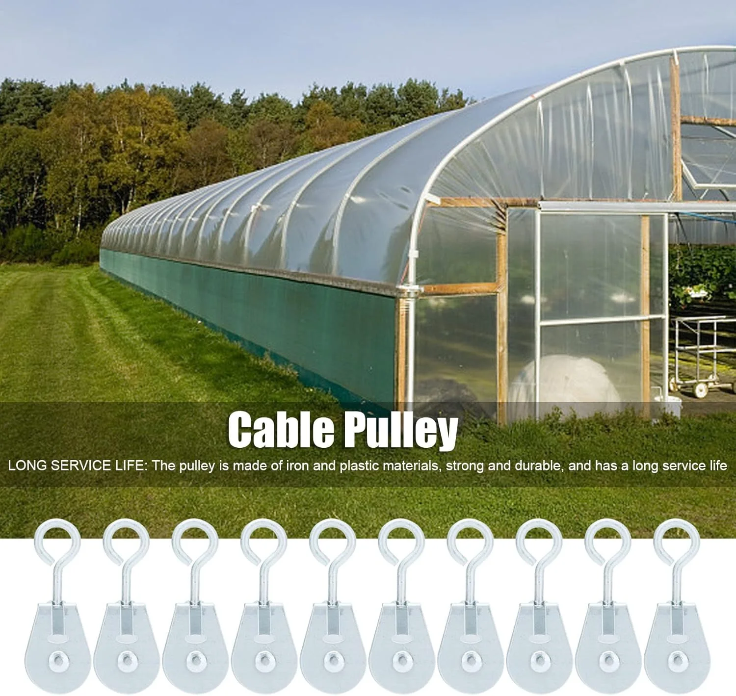 قرقره HJIHVGU، کوچک، جمع و جور، کاربردی، بادوام، مقاوم در برابر سایش، قرقره سنگین برای کشاورزی، فضای باز و انبارها