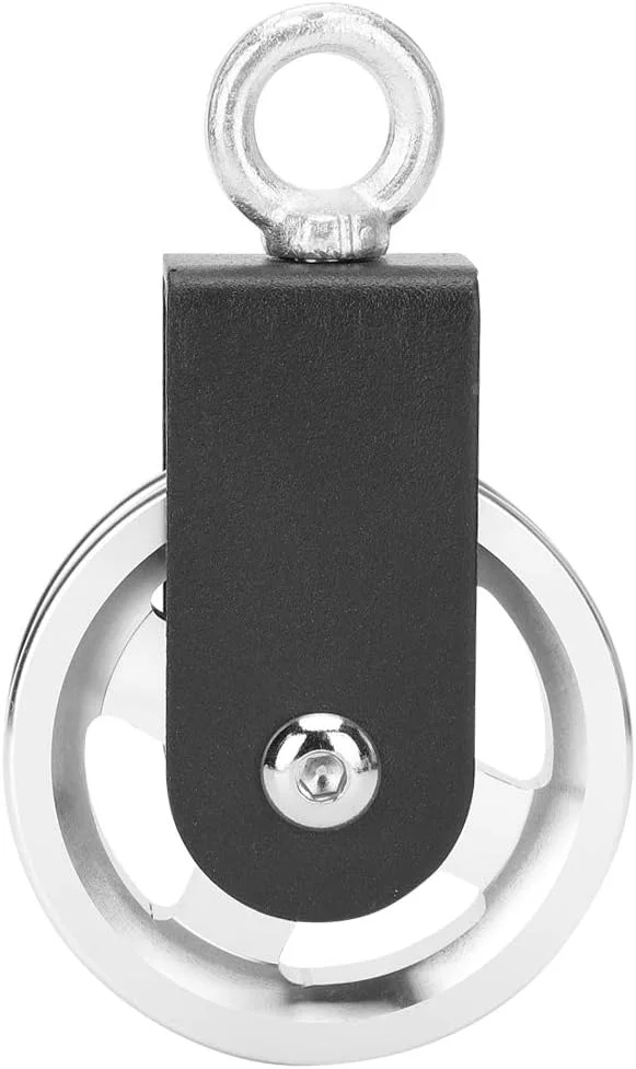 قرقره براکت تجهیزات ورزشی مقاوم در برابر سایش و ضد زنگ، آهنی، چرخ آویز، قرقره تجهیزات تمرینات سه سر بازو، برای دیوار و چوب