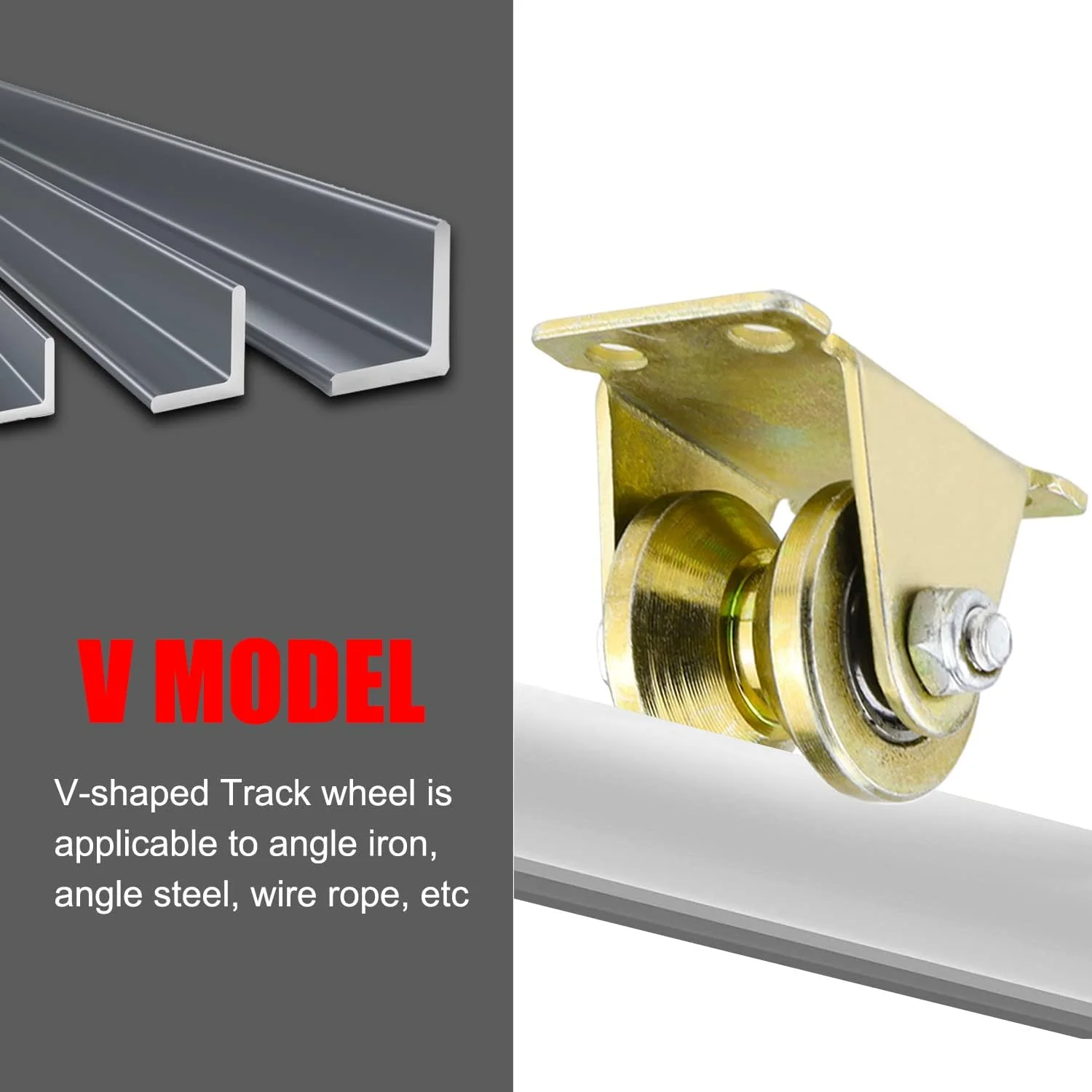 مجموعه قرقره طناب، 4 عددی، قرقره جرثقیل بالابر، قرقره گردان فولادی شیار V، قرقره های بطری، ظرفیت بار قوی، ضخیم شده برای طناب های فولادی، طناب ها، داخلی و خارجی، پرده ها