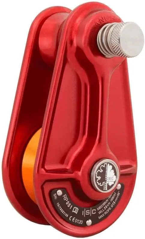 قرقره بلوک قرمز ISC با ظرفیت 2.2 تن (طناب 5/8 اینچ) (چرخ نارنجی)