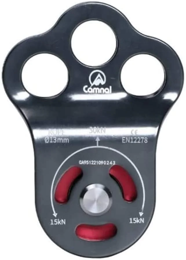 قرقره تک سوراخه سه بلبرینگی JOTOUCH 30KN، تجهیزات نجات در ارتفاعات برای طناب 13 میلی متری، مناسب برای صخره نوردی، نجات، ورزش های زیپ لاین و غیره