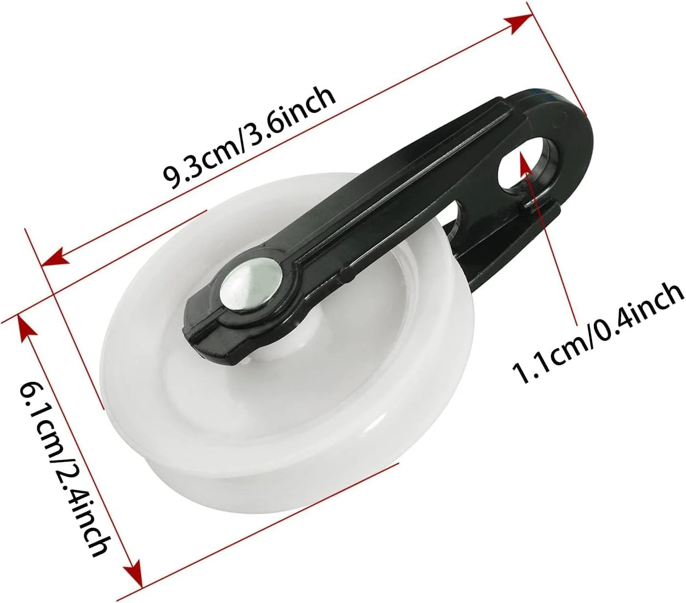 دو عدد قرقره لباس نایلونی، قرقره نایلونی با قطر 2 اینچ، قرقره طناب کششی بیرونی، قرقره طناب سیم بکسل، کیت قرقره طناب لباس، قرقره طناب لباس