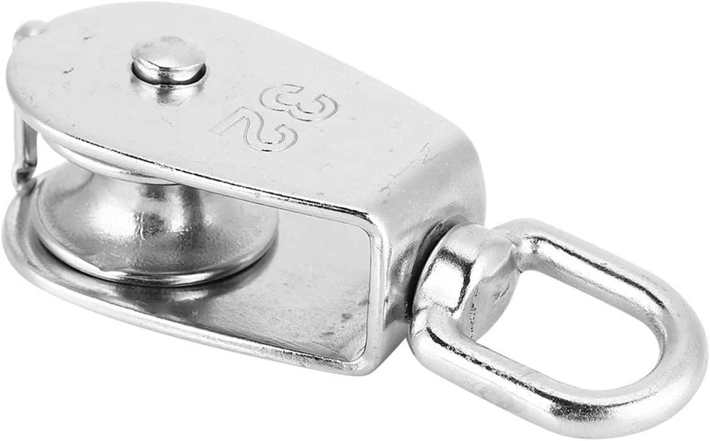 بلوک قرقره تکی استیل ضد زنگ JEOZBM، قرقره طناب بالابر با مقاومت بالا، 1 عدد غلتک بالابر قرقره برای طناب سیمی