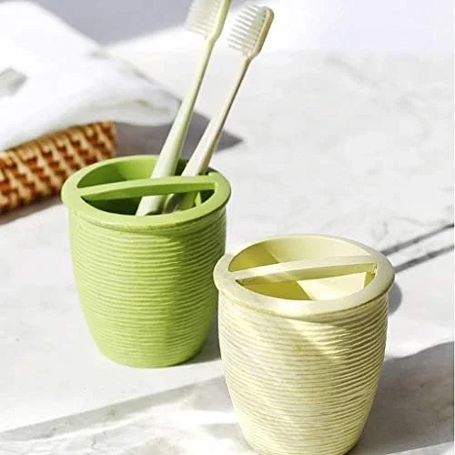 ست لوازم جانبی حمام، ست پنج تکه رزینی به سبک اروپایی شامل جای مایع دستشویی و جا مسواکی مناسب منزل و هتل